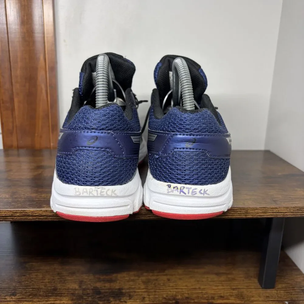 Size 5.5 - Asics Gel Contend 4 Running Shoes Navy/Red (GS)